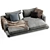 Modern Flexform Long Island Sofa 3D model small image 3