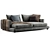 Modern Flexform Long Island Sofa 3D model small image 5