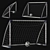 Mini Football Goal Set, Ball 3D model small image 1