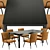 Modern Dining Set Ronda & Bergen 3D model small image 2