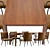 Modern Dining Set Ronda & Bergen 3D model small image 3