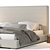 Stylish MODENA Platform Bed Frame 3D model small image 4