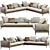 Modern Flexform Romeo Sofa Design 3D model small image 2