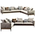 Modern Flexform Romeo Sofa Design 3D model small image 3