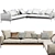 Modern Flexform Romeo Sofa Design 3D model small image 4