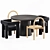 Scandinavian Dining Set with Style 3D model small image 5