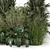 Versatile Outdoor Plant Bush Set 3D model small image 2