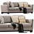 Modern Minimalist Meridiani Allen Sofa 3D model small image 1