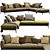 Flexform Romeo Sofa, 3D Model 3D model small image 1