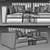 DV Home BEVERLY Low Divano Sofa 3D model small image 7