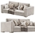 DV Home BEVERLY Low Divano Sofa 3D model small image 9