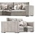 DV Home BEVERLY Low Divano Sofa 3D model small image 11