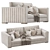 DV Home BEVERLY Low Divano Sofa 3D model small image 13