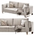 DV Home BEVERLY Low Divano Sofa 3D model small image 30