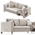 DV Home BEVERLY Low Divano Sofa 3D model small image 31