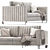 DV Home BEVERLY Low Divano Sofa 3D model small image 32