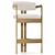 Vintage Style Brass Bar Stool 3D model small image 2