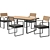 Topa 4-Seat Dining Set Grey 3D model small image 1