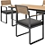 Topa 4-Seat Dining Set Grey 3D model small image 4