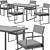 Topa 4-Seat Dining Set Grey 3D model small image 5