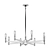 Modern Square Chandelier - 8 Light 3D model small image 2