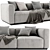 Stylish Cassina Mex Cube Sofa 3D model small image 4