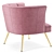 Luxurious Velvet Armchair with Performance Features 3D model small image 2