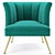 Luxurious Velvet Armchair with Performance Features 3D model small image 5