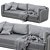 Modern Leather Sofa: Dorian ULIVI 3D model small image 5