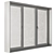 Contemporary White Window Set 08 3D model small image 3