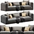 Modern Meridiani Bacon Sofa 3D model small image 2