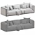 Modern Meridiani Bacon Sofa 3D model small image 4