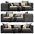 Modern Meridiani Bacon Sofa 3D model small image 5