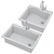 Granite Sink & Faucet Set 3D model small image 4