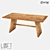 Rustic Pine Dining Table 3D model small image 1