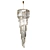 Elegant Crystal Pendant Chandelier 3D model small image 1