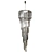 Elegant Crystal Pendant Chandelier 3D model small image 2