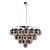 Modern Glass Ball Chandelier Fixture 3D model small image 3