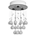 Elegant Crystal Ball Chandelier Light 3D model small image 2