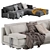 Elegant Poliform Bristol Sofa Set 3D model small image 2