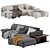 Elegant Poliform Bristol Sofa Set 3D model small image 3