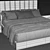 Minimalistic West Elm Low Profile Bed 3D model small image 4