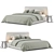 Sleek Boca Collection Bedframe 3D model small image 1