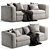 Minotti Powell Modular Sofa 3D model small image 1