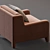 Vintage 40s Style Alma Armchair 3D model small image 6