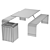 Industrial Style Bench with Bin 3D model small image 5