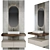 Illuminated Mirror Bathroom Vanity Set 3D model small image 1