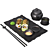 Japanese Tea and Sushi Set 3D model small image 3