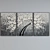 Modern Tree Oil Triptych Frames 3D model small image 2