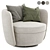 Luxury Comfort Swivel Armchair 3D model small image 1